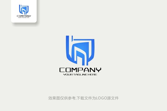 HE字母标志互联网LOGO