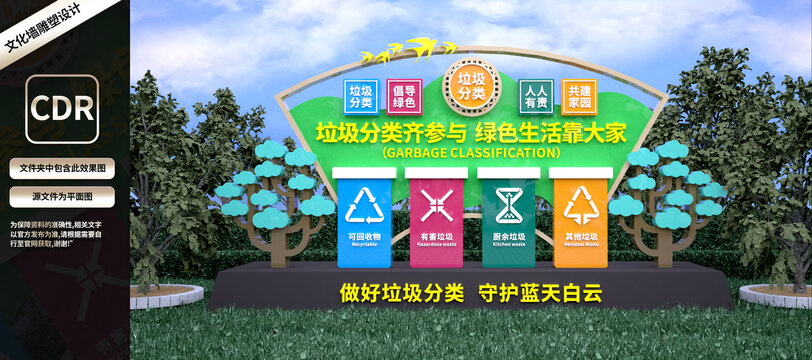 垃圾分类雕塑