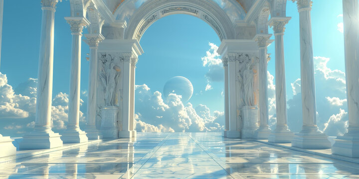 梦幻般的白色建筑天堂