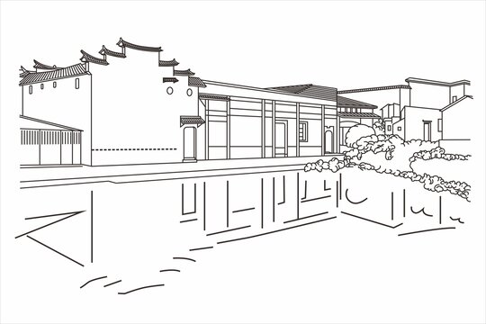 河畔古镇