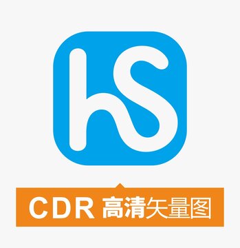 HS字母蓝色科技LOGO标志