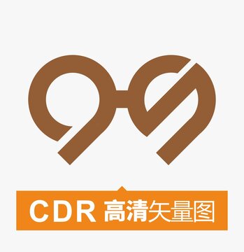 QS眼镜99标志LOGO矢量图