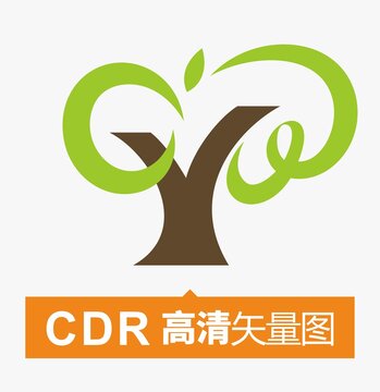 大树字母CW水果LOGO标志