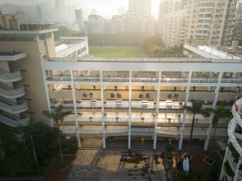 午后的校园北京师范大学南山附属中学