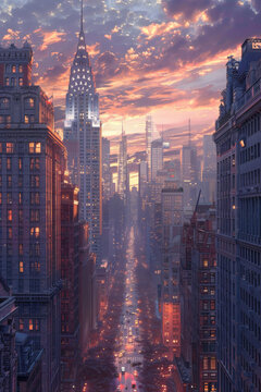 城市夜景建筑风光图