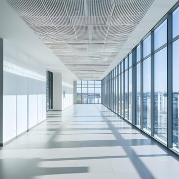 现代城市景观办公室走廊