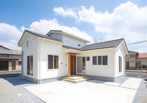 现代白色房屋建筑外景