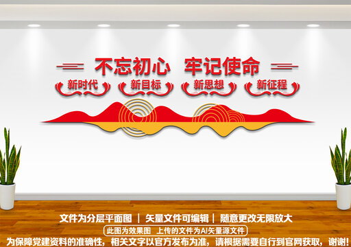 不忘初心楼梯墙文化墙