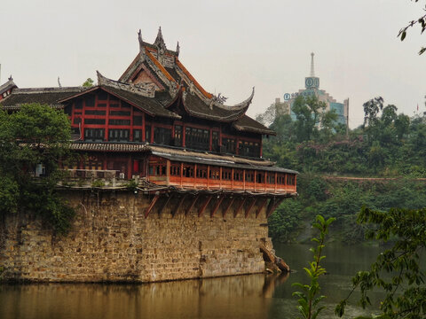 自贡王爷庙河景
