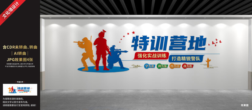 警察训练文化墙
