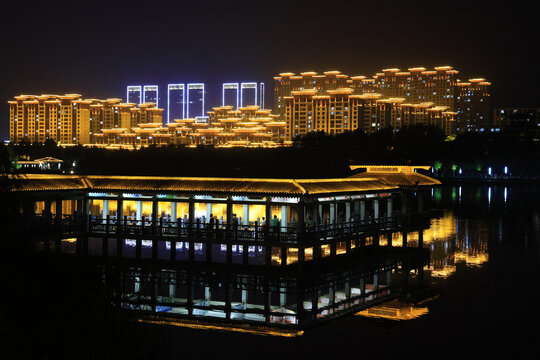 齐盛湖夜景