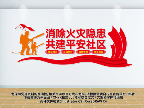 社区消防文化墙