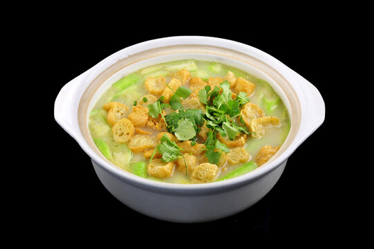 丝瓜烩油条