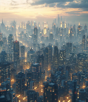 梦幻都市黎明景象