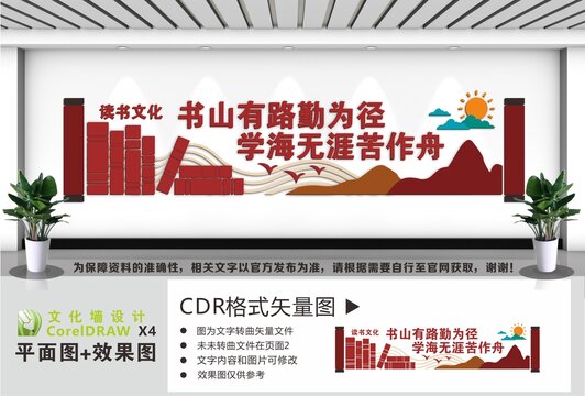 读书文化读书标语文化墙