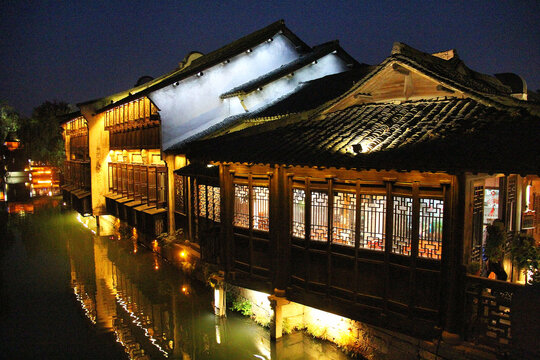 乌镇西栅夜景