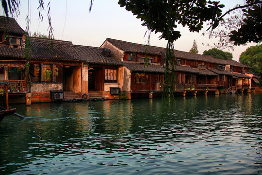 乌镇西栅水乡风景小桥流水人家