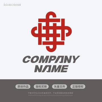 f字母中国风LOGO标志设计