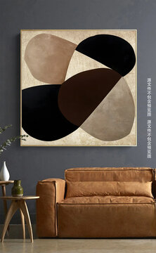 现代复古几何轻奢抽象几何装饰画