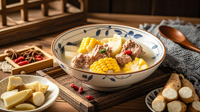山药玉米排骨汤