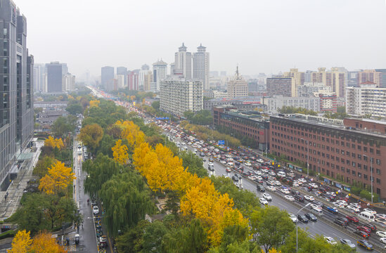 北京西二环路俯瞰