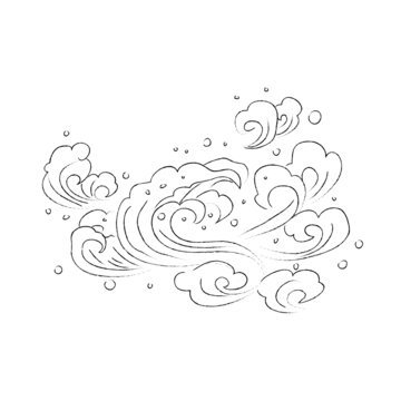 龙纹海浪