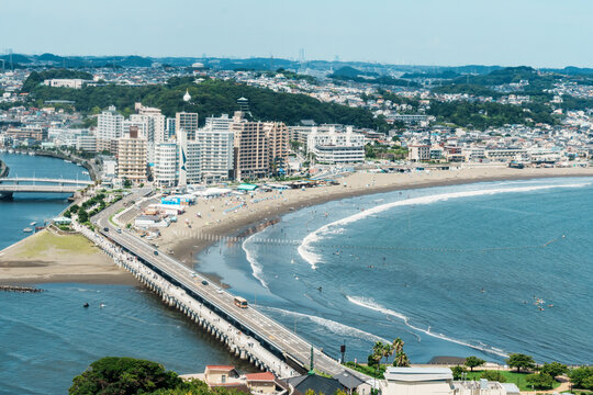 湘南海岸江之岛海滩