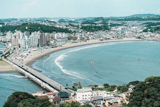 湘南海岸江之岛海滩