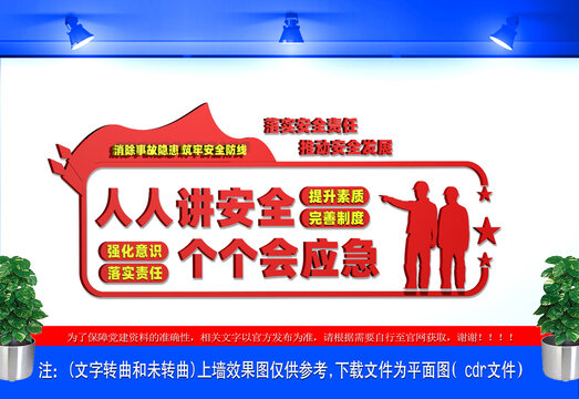 人人讲安全个个会应急文化墙