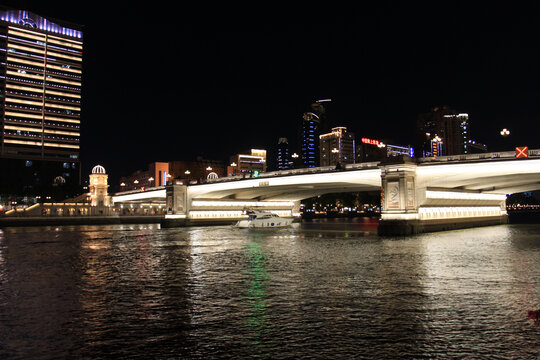 广州人民桥夜景