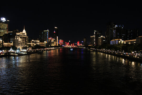广州解放桥夜景