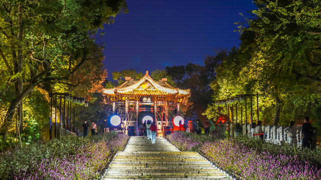 天心阁城楼夜景