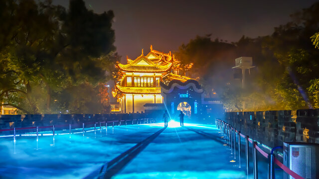 天心阁城楼夜景