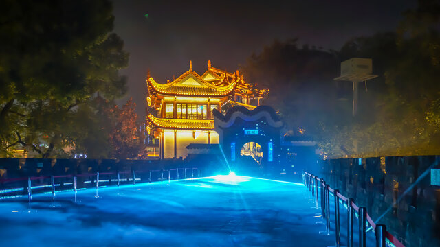 天心阁城楼夜景