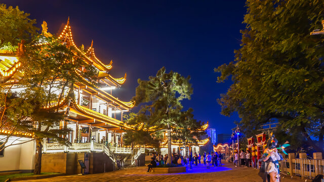天心阁城楼夜景
