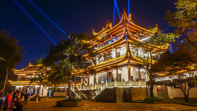 天心阁城楼夜景