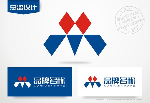 首字母M设计logo