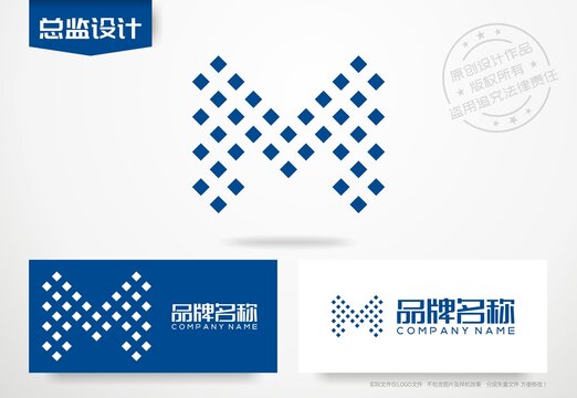 M设计logo字母M标志