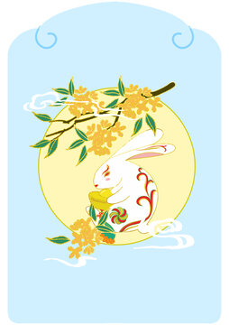 桂花兔子