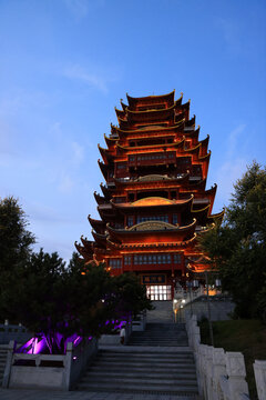 滨州黄河楼夜景