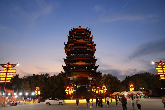 滨州黄河楼夜景