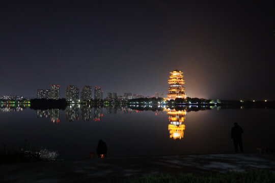 滨州黄河楼夜景
