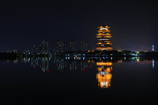 滨州黄河楼夜景