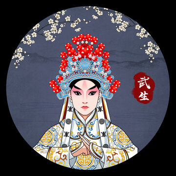 京剧脸谱人物无框画