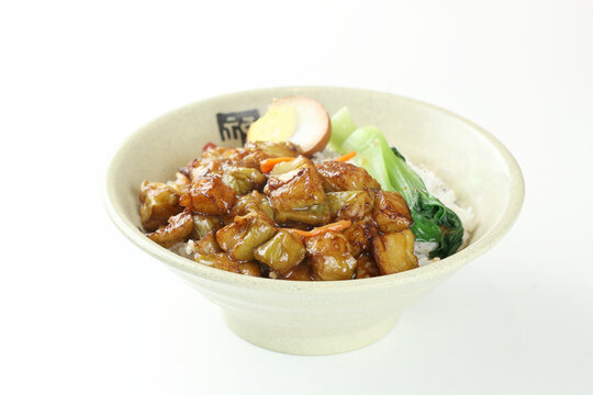 红烧茄子饭