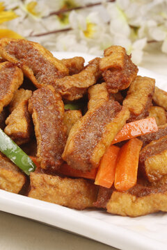 干炸松肉