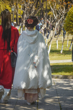汉服背影