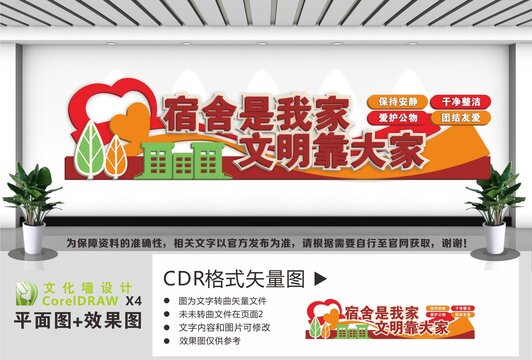 文明宿舍文明寝室文化墙