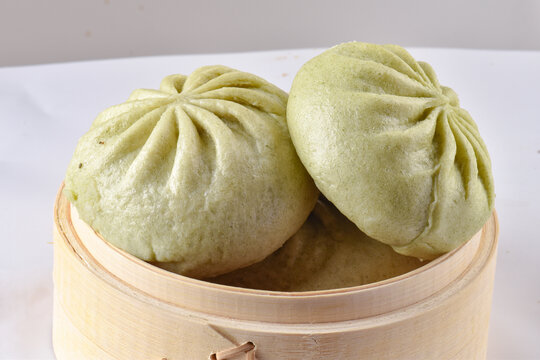 雪菜毛豆包子