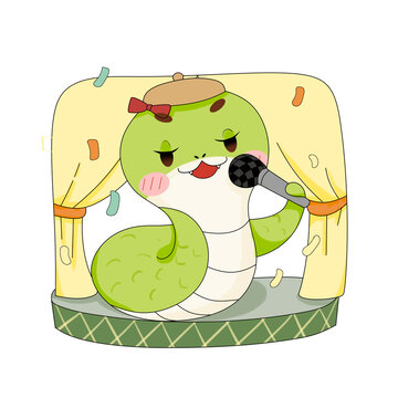 可爱卡通蛇